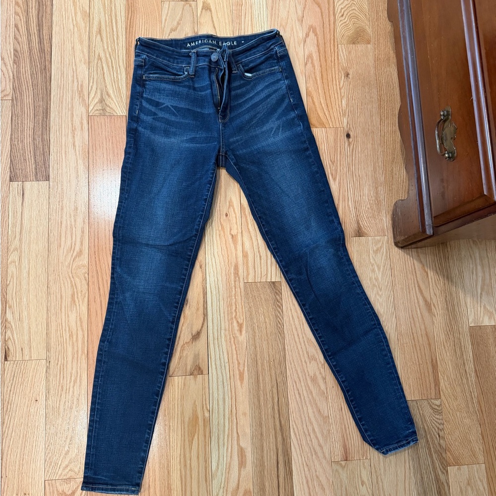 American Eagle Outfitters Dark Wash Blue Jeggings